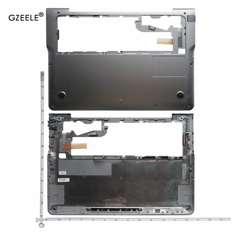 

GZEELE NEW Laptop Bottom Base Case Cover for Samsung 530U3B 530U3C 535U3C NP530U3B NP530U3C NP535U3C Silver grey lower case