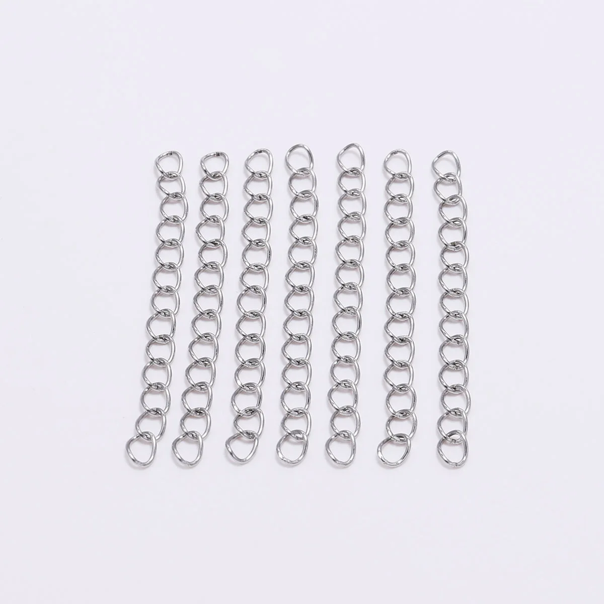 50Pcs/lot 5 7cm Stainless Steel Bulk Necklace Extension Chain Tail Extender For Bracelet Chains Jewelry Making Supplies Findings