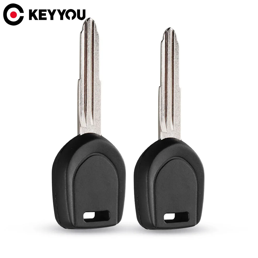 

KEYYOU Right/Left Blade For Mitsubishi Colt Outlander Mirage Pajero Without Chip Car Transponder Remote Key Case Shell Fob Case