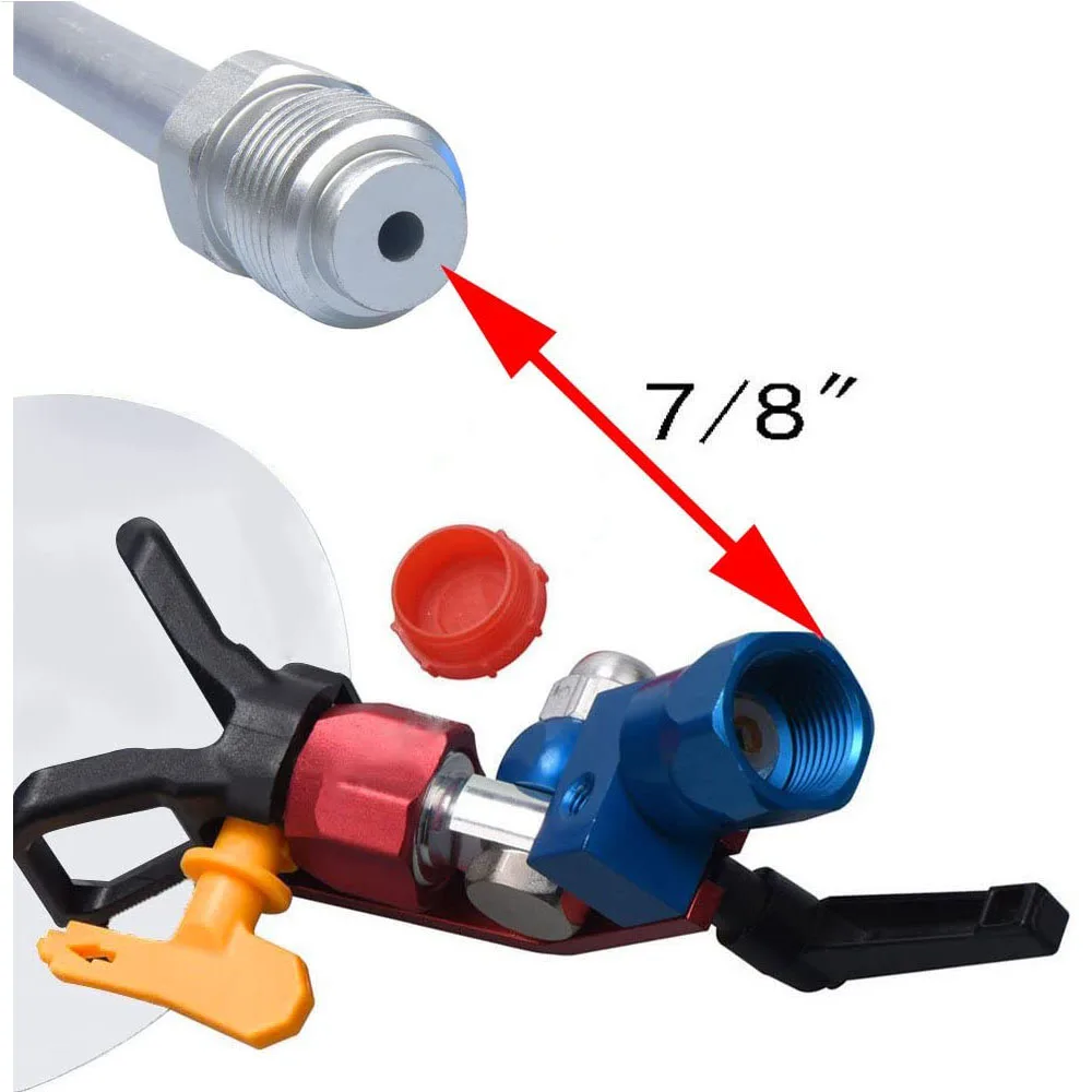 CHARHS-Herramienta de guía de pulverización para Todos los pulverizadores de pintura sin aire de 7/8 ", con punta de 517, pulverizador de poste de extensión de 11,81 pulgadas, herramientas de accesorios 538900