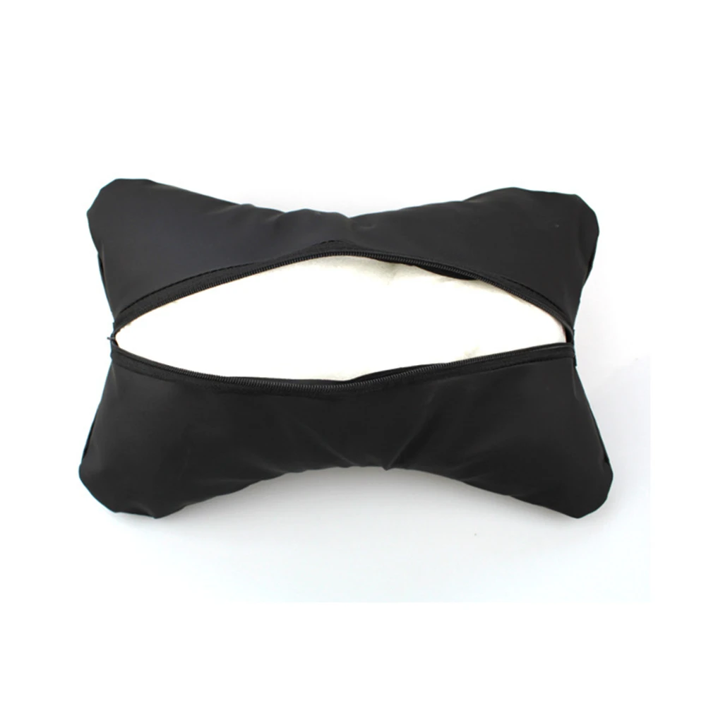 2 Pieces Universal Car Red White Line Leather Headrest Cushion Pad Pillows Cushion Supplies Support Neck Auto Safety Pillow - Image 5