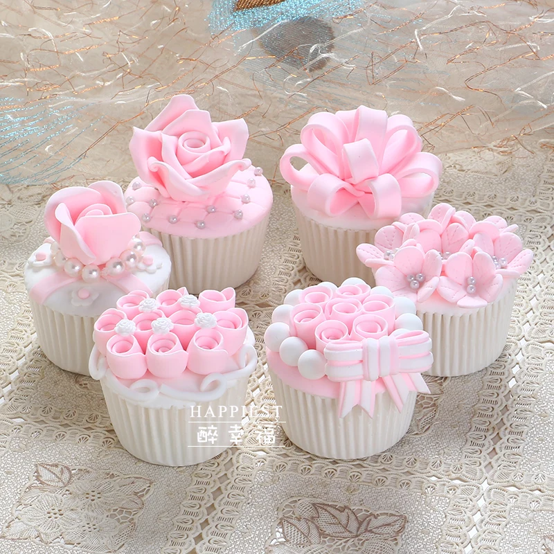 Wedding Decorations Simulation Cake Model Fake Cream Cupcake Ins Gourmet Photography Props Window Decor Dessert Table Ornaments