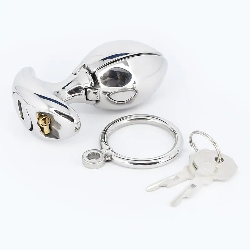 Stainless Steel Anal Lock Openable Anal Plug Dilator Heavy Anus Beads Lock Butt Plug Sex Toys For Men Woman Gay