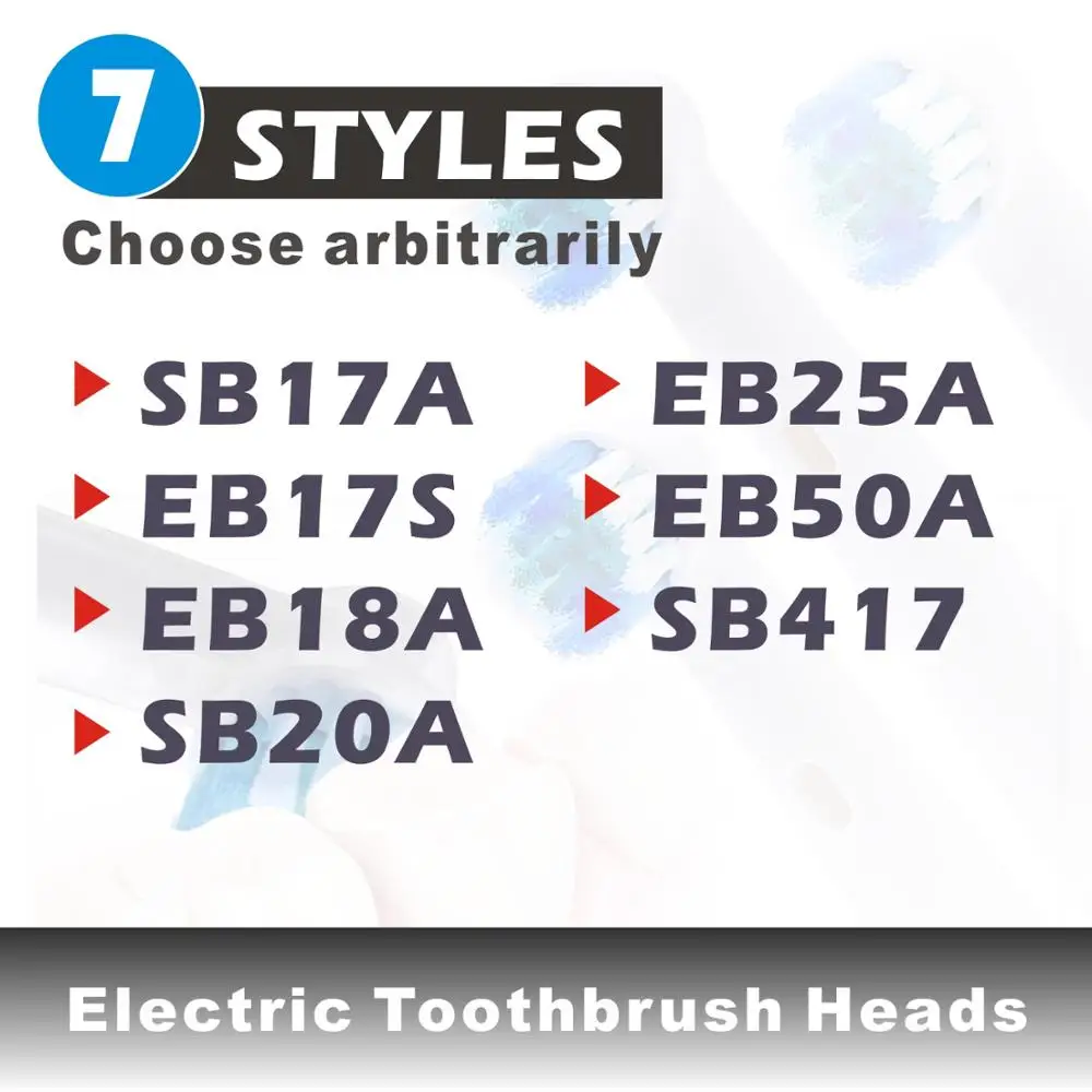 4/7pcs New Style EB17 Replacement Brush Heads/Nozzles For Oral B Electric Toothbrush Advance Power/Pro Health/3D Excel Precision