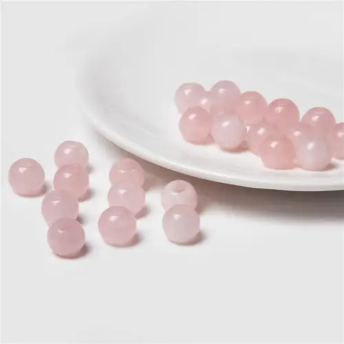 10pcs/Lot 8x14mm 5mm Big Hole Natural Round Jades Jaspe Stone Crystal Spacer Beads Charm Pendant For Jewelry Making Accessories - Image 44