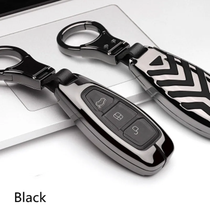 Zinc Alloy Car Key Cover Case For Ford Fiesta Focus 3 4 For Mondeo Ecosport Kuga Focus ST Car Key Smart Remote Key Case