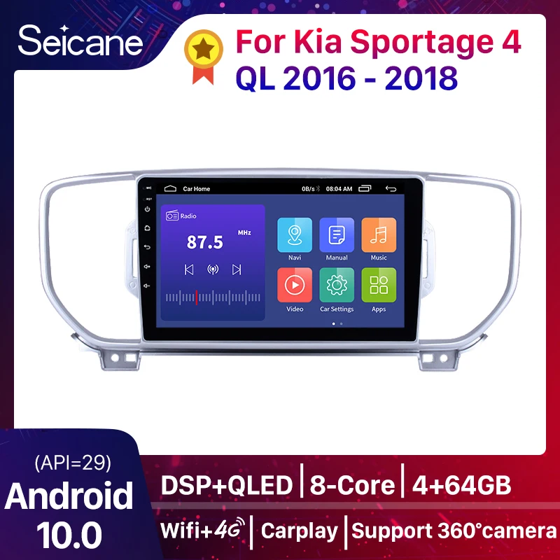 

Автомагнитола Seicane, 9 дюймов, Android 10,0, для Kia Sportage 4 QL 2016-2018, 2Din, стерео, GPS-навигация, мультимедийный плеер, головное устройство DSP