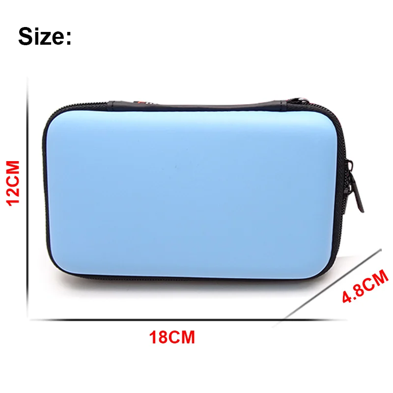 ghkjok Big size Electronics Cable Organizer Bag USB Flash Drive Memory Card 2.5 inch HDD Case Travel CASE 18x12x4.8cm