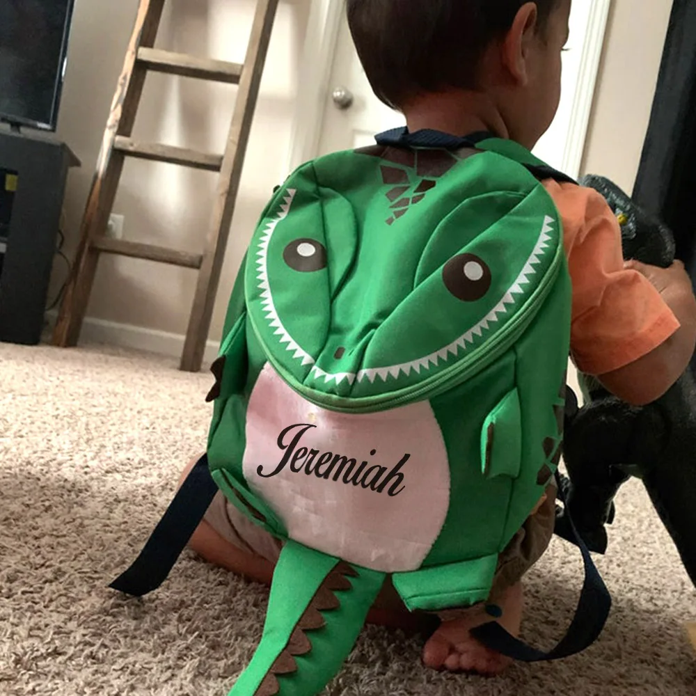 Personalized Baby Dinosaur Backpack Custom Name Cartoon Backpack Kindergarten School Bag Kids Gift Animals Toddler Backpack