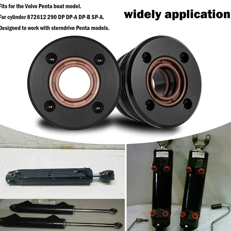 Boat Tools Trim Cylinder RAM Rebuild Kit Fit for Volvo Penta Trim Cylinder 3860881 290 872612 872837 Duo Prop (2PCS/Sst)