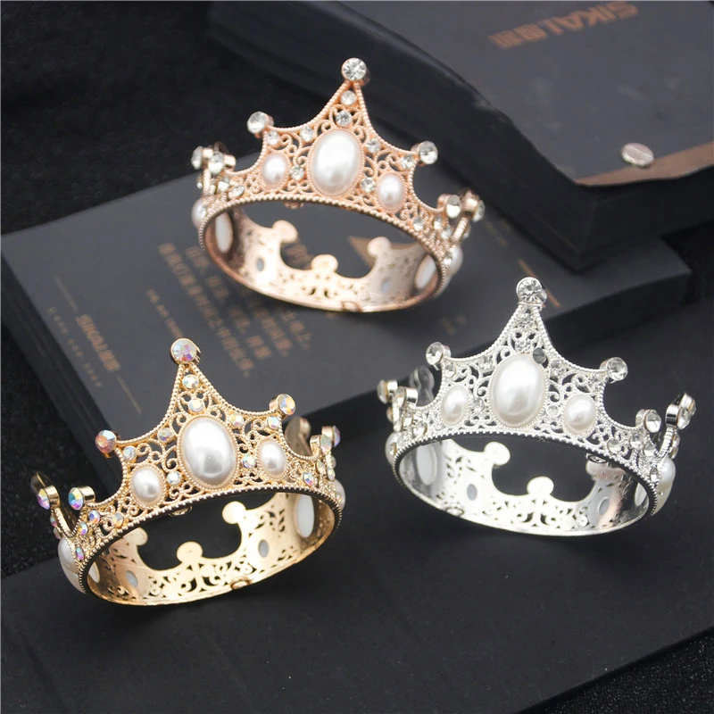 Bridal Tiaras Little Crown Wedding Brithday Cake Baking Decorative Head Jewelry children's Small Diadem Hair Accessories