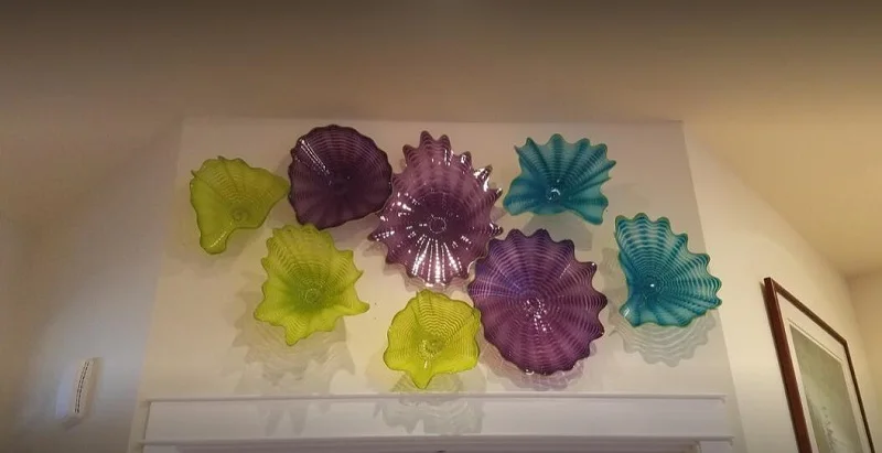 

Art Decorative Hanging Wall Plates Modern Light Murano Glass Wall Lamp