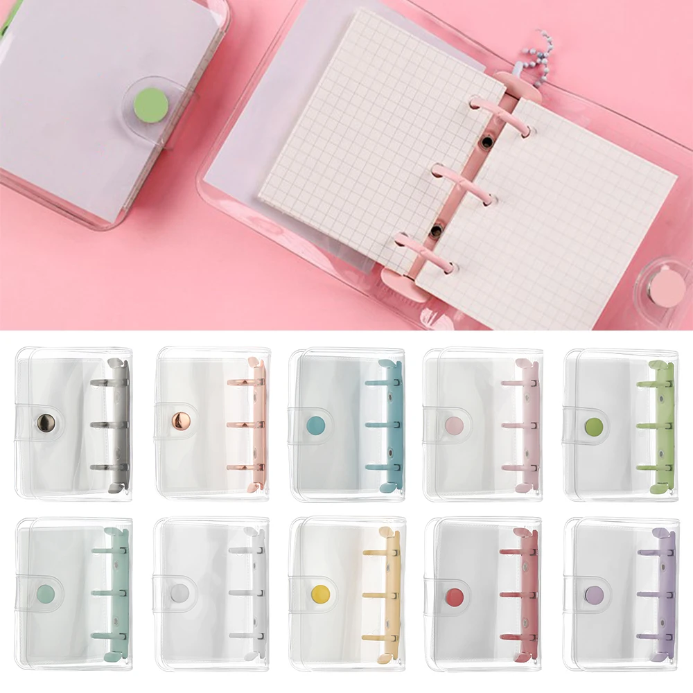 Mini File Folder 3 Hole Loose-leaf Refill Notebook Cover Hand Account Diary Ring Binder Inner Pages Diary Book