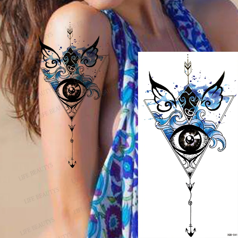 1x Waterproof Flower Temporary Tattoo Sticker Snake Rose Flash Lace Wolf Lion Body Art Arm Fake Sexy Women Men Sleeve