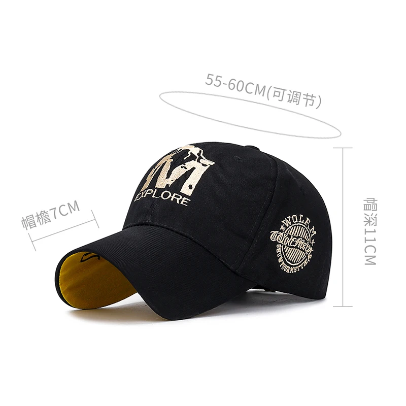 D&T 2021 New Fashion Baseball Cap Men Women Unisex Cotton Material Trend M Embroidery Logo Adjustable Sun Protection Hat Cap