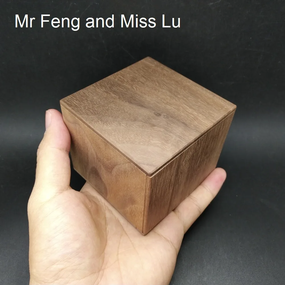 8*8*7 cm  Wood Magic Box Puzzle Brainteaser Toy Chinese Secret Box Ancient Jewelry Box Without Glue Without Paint