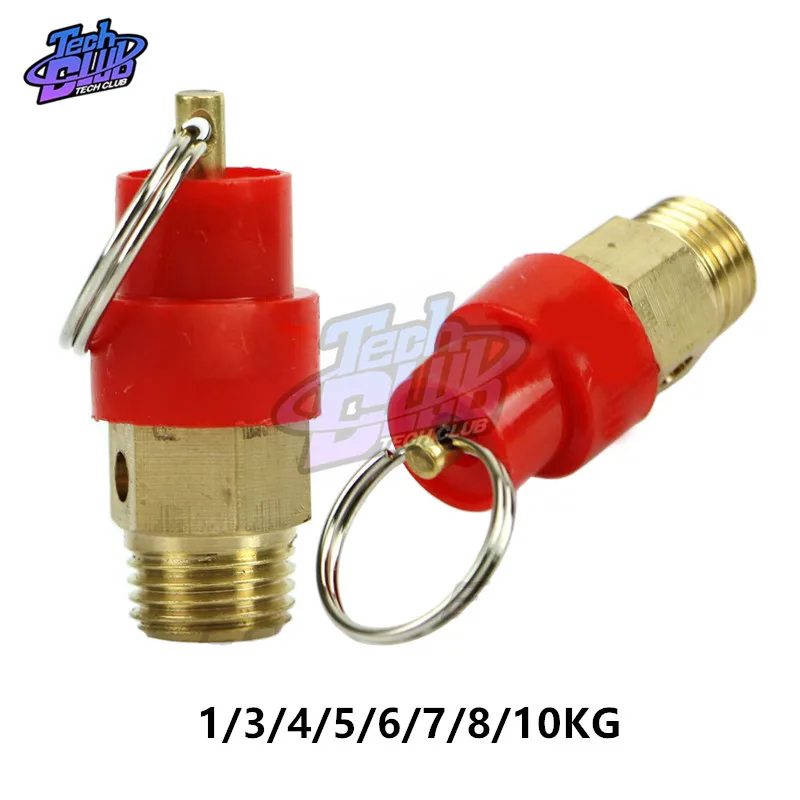 1/4 ''BSP 1/3/4/5/6/7/8/10KG Valvola limitatrice di sicurezza del compressore d'aria Regolatore di rilascio della pressione 9mm di diametro per tubazioni di pressione