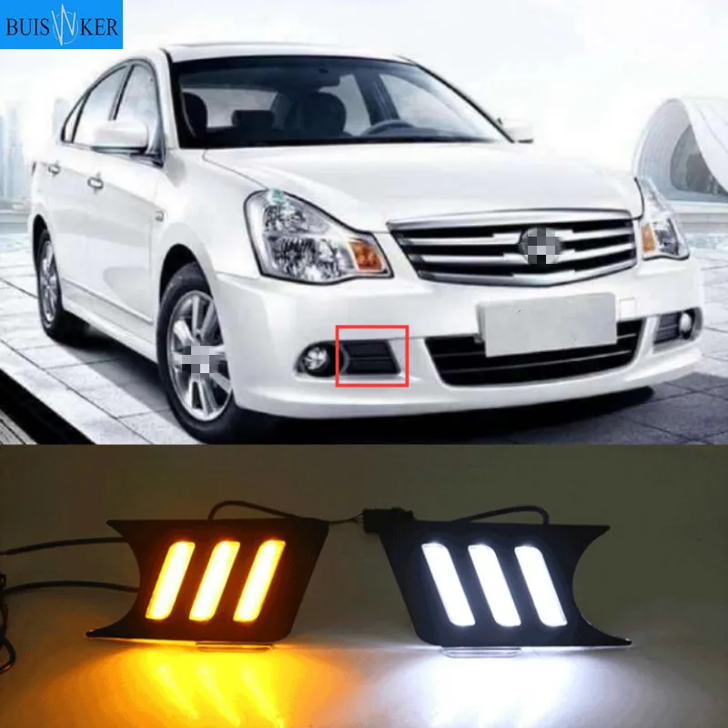 

1 set For Nissan Sylphy sentra 2009-2018 LED DRL Daytime Running Light Daylight Waterproof Signal lamp