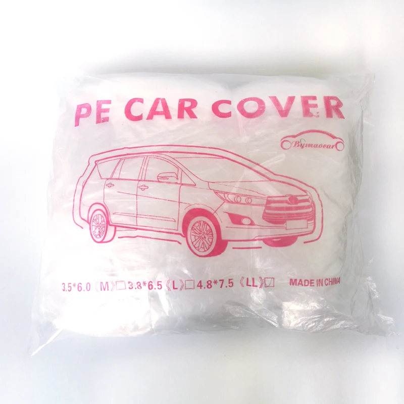 Plastic transparent pe automatic car cover waterproof