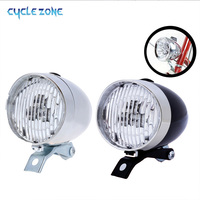 ABS Plastic Shell Classical Bicycle Headlight Bright Retro Vintage Bike LED Light Bicycle Night Riding Front Lamp with Bracket