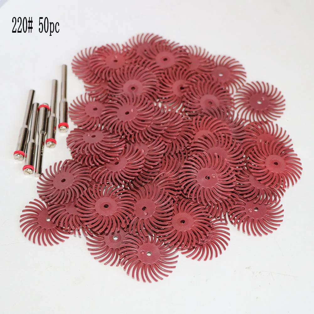 1 Zoll Radial Bristle Disc Kit Schleifbürste 1/8 Zoll 3 2,35 mm Schaft Detail Polierscheibe für Dremel Drehwerkzeug-Zubehör – Detail 5