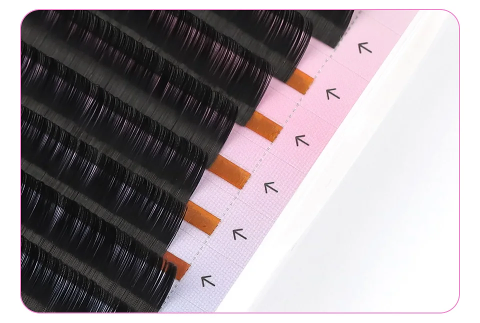 RUJADE 5 Cases/Lot False Eyelash Extensions Black Russian Volume Silk Eyelashes Regular Classic Individual Lashes Extensions