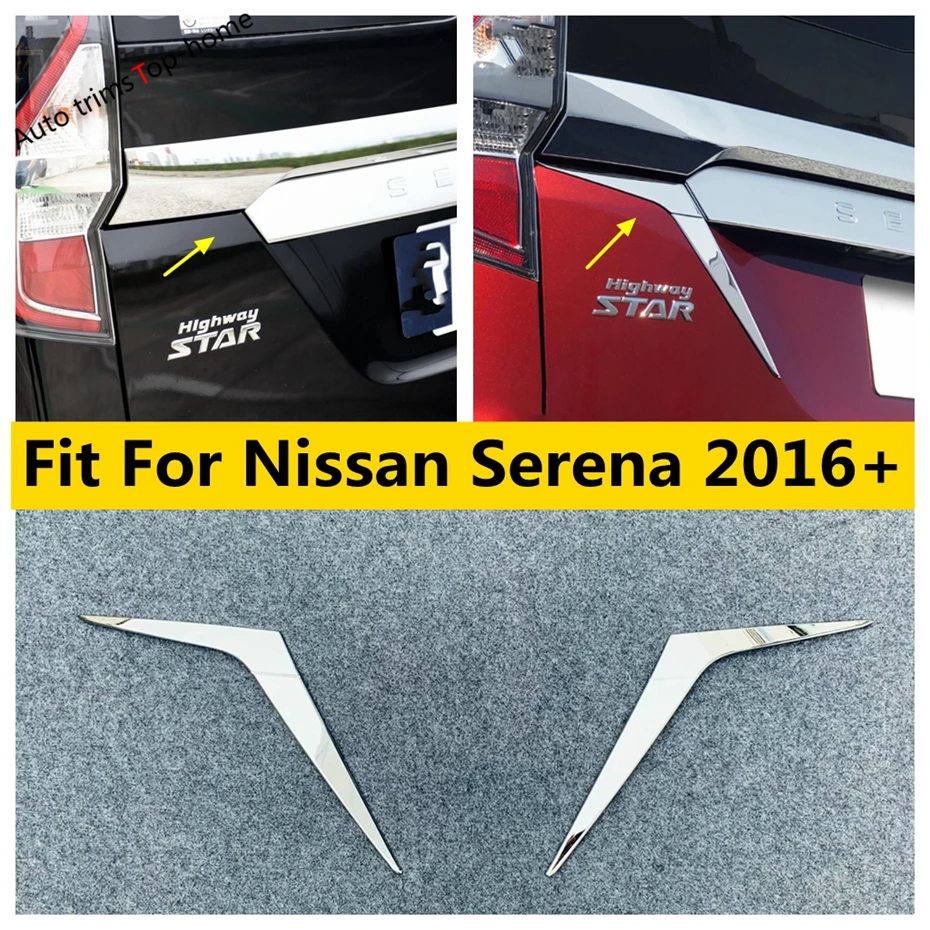 

Rear Tail Light Lamp Eyelid Eyebrow Decor Strip Cover Trim ABS Chrome Fit For Nissan Serena 2016 - 2020 Car Accessories