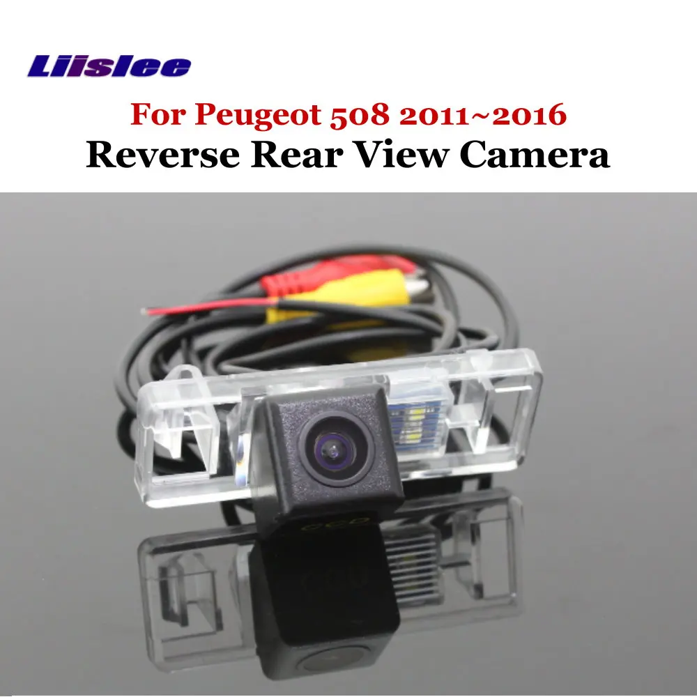 For Peugeot 508 2011-2016 Car Rear View Packing Camera Adapter Back Up RCA HD CCD CAM OEM Display Reversing Image Upgrade Kit