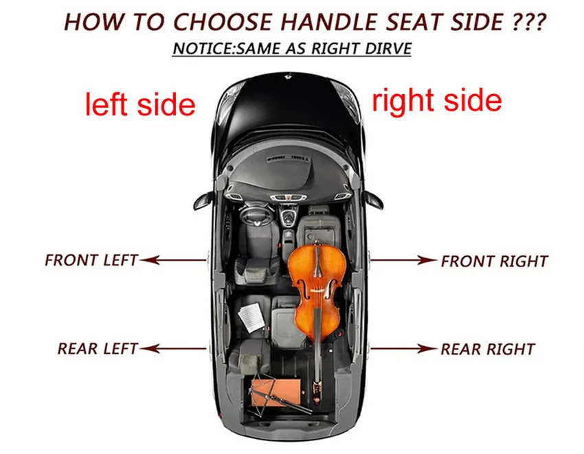 Picture 7: pcs 4 doors Interior Door Handles front rear side left and right side for Chinese Brilliance BS4 M2 06-09 Auto car motor part