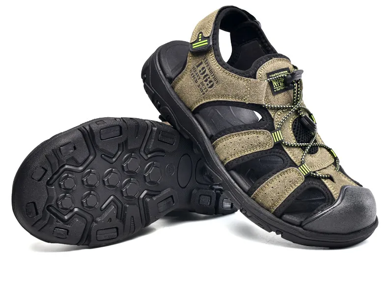Lässige Herren-Outdoor-Sandalen, Sommer, atmungsaktiv, flache Sohle, Strandschuhe, bequem, weich, zum Gehen, Wandern, sportliche Herrenschuhe 2020 – Detail 23