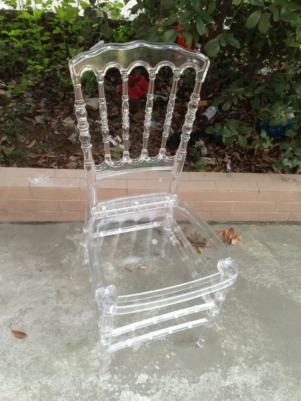 Transparent Napoleon Crystal Chair, PC Resin Chiavari Chair, Clear Wedding Chair