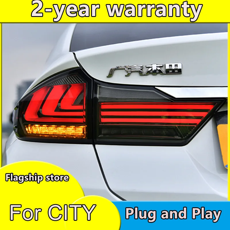 Car Styling Case For HONDA City Taillights 2015-2017 LED Tail Light LED Rear Lamp DRL+Brake+Reversing+Signal LIGHT Accessories