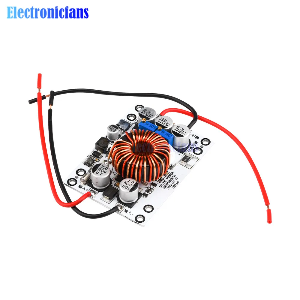 DC 10-70V to 5-58V 8A Step Up Down Regulator Constant Current Automatic Buck-boost Power Module with Radiator Fan 30W 50W 180W