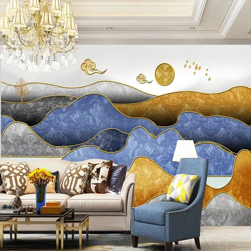 

Custom Colorful Abstract Light Luxury Landscape Mural Wallpaper For Wall 3D Living Room Bedroom TV Background Home Decor Fresco