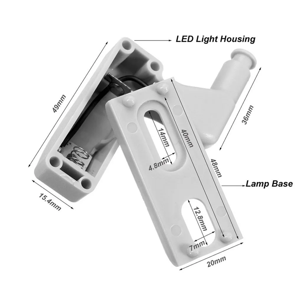 10/20Pcs LED Smart Touch Induction Cabinet Light Closet Wardrobe Cupboard Inner Hinge Lamp LED Sensor Night Light With Battery