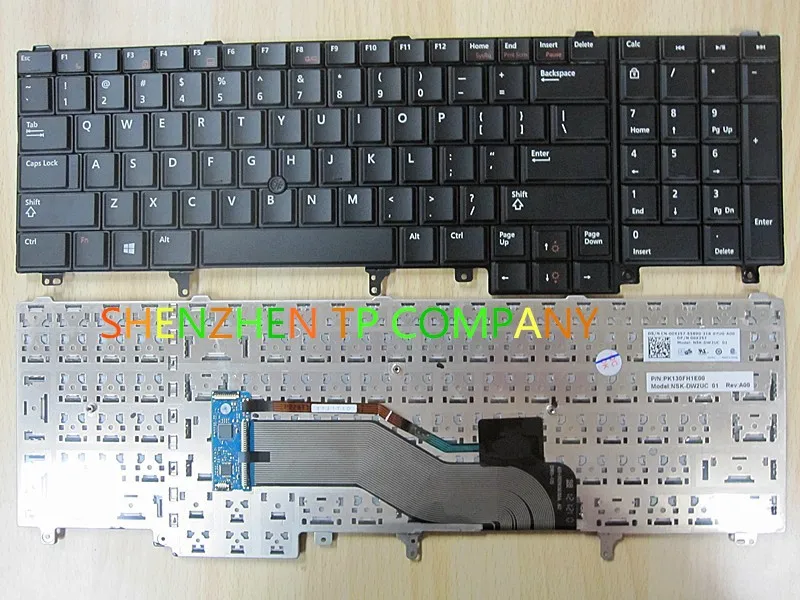 USED US Keyboard for Dell Latitude E6520 E6530 E6540 E5520 E5520M E5530 Precision M4600 M4700 M6600 M6700 non-Backlit