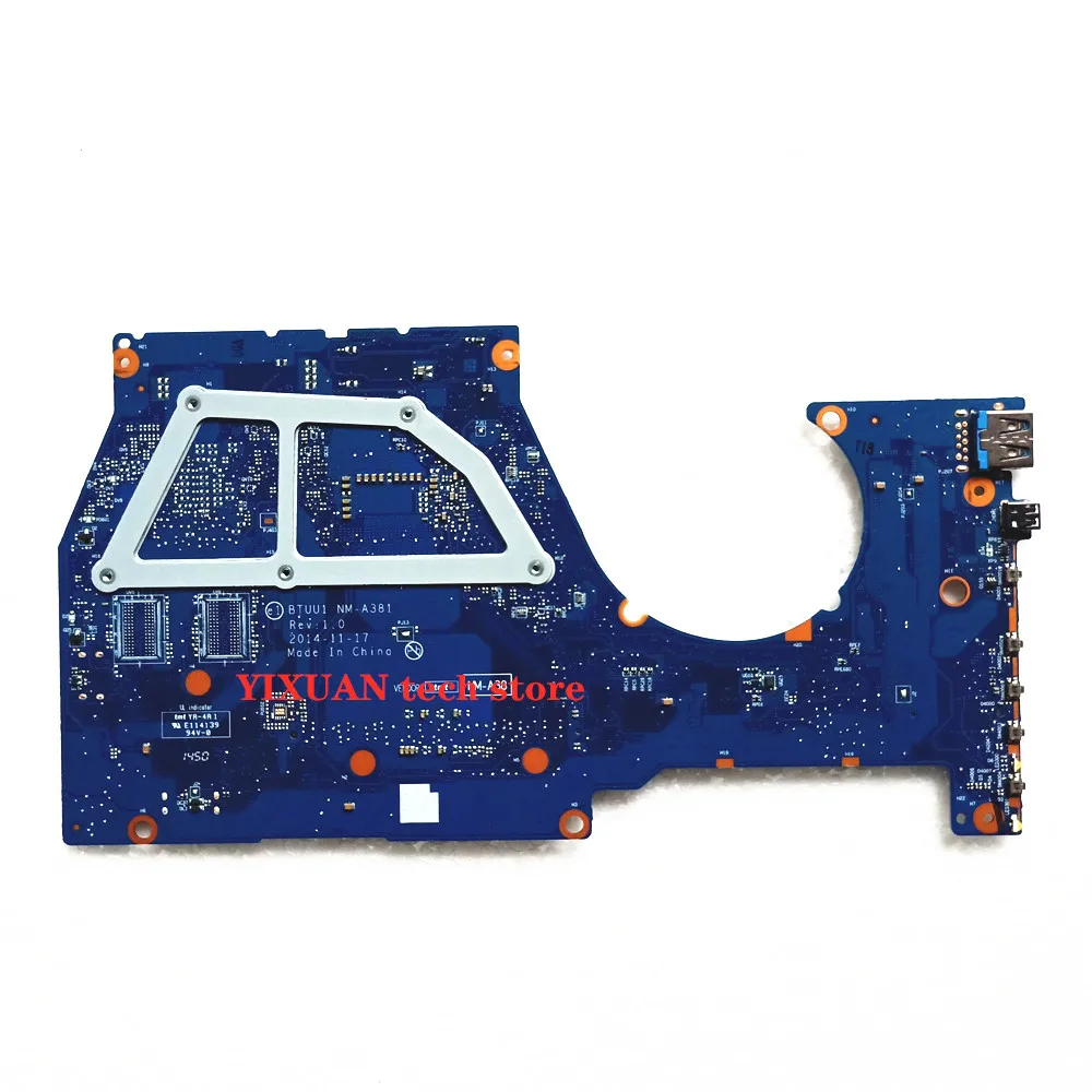 BTUU1 NM-A381 For Lenovo YOGA 3 14 YOGA3 14 Notebook Motherboard With i3 i5 i7 5th CPU DDR3 5B20K78777 5B20H35637 5B20H35614