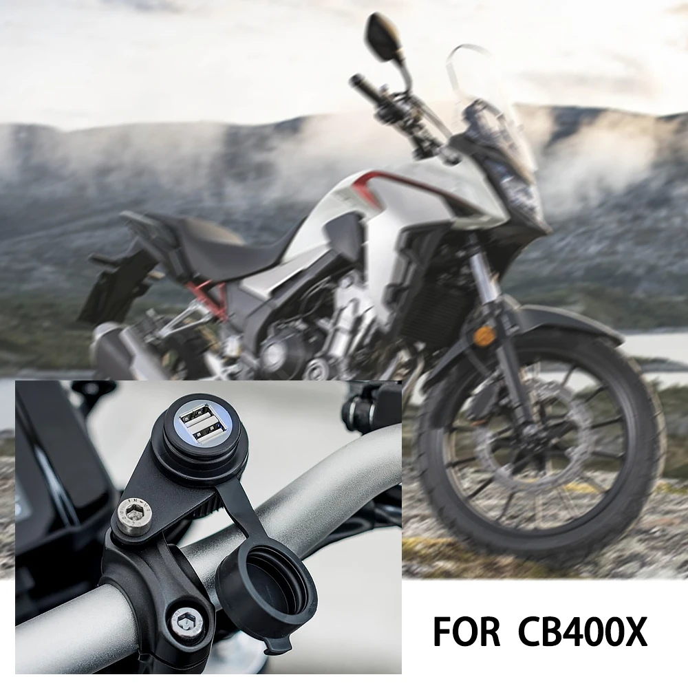 Новинка CB 400 X черные аксессуары для мотоциклов Модификация 12 В постоянного тока для Honda CB400X cb400x двойной USB Адаптер зарядного устройства