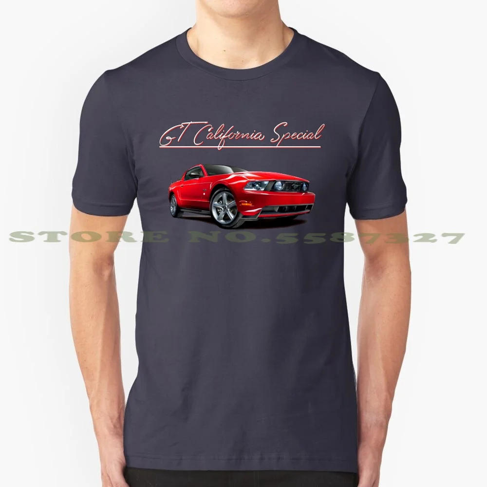 Gt Califórnia Carros Especiais T-Shirt, 100% Algodão Puro, Músculo Rápido, Super Motor, Rodas Vermelhas, Dinheiro