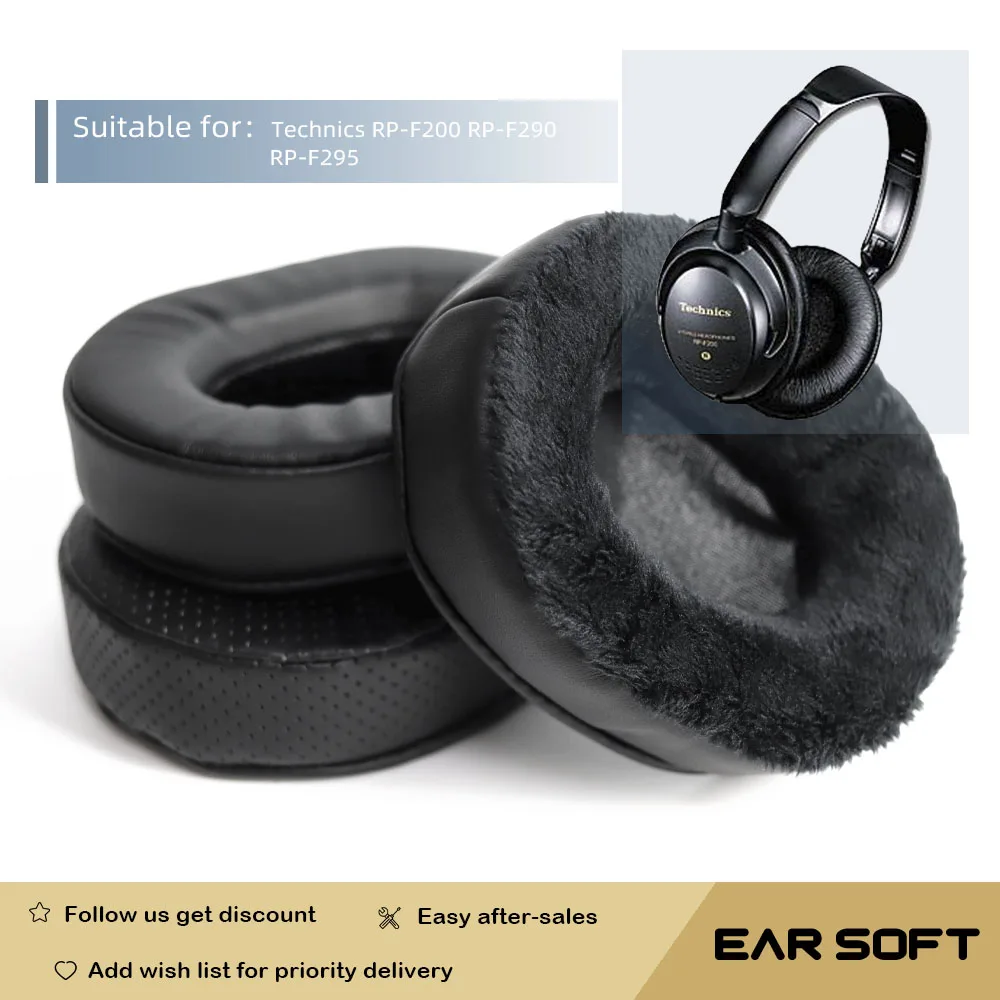 

Earsoft Replacement Ear Pads Cushions for Technics RP-F200 RP-F290 RP-F295 Headphones Earphones Earmuff Case Sleeve Accessories