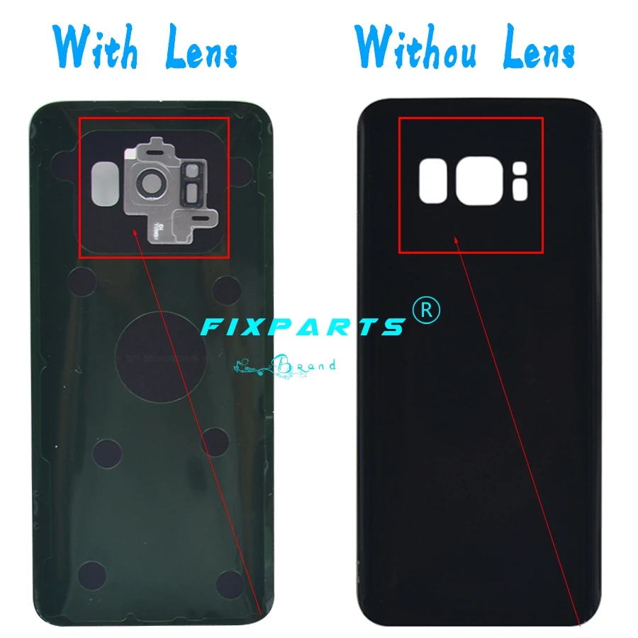 For SAMSUNG GALAXY S8 Back Glass Battery Cover Rear Door Housing Panel Case With Camera Lens Battery Cover For SAMSUNG S8 Plus