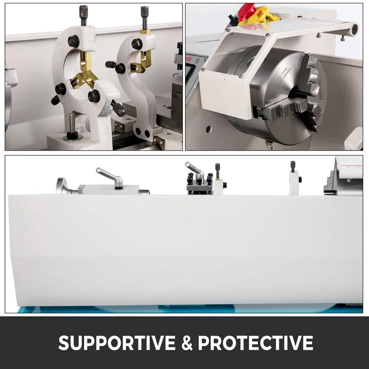 VEVOR Mini Lathe 1100w Metal Lathe Machine Variable Speed Digital Display Lathe 220X750mm EU /Russia warehouse Shipping