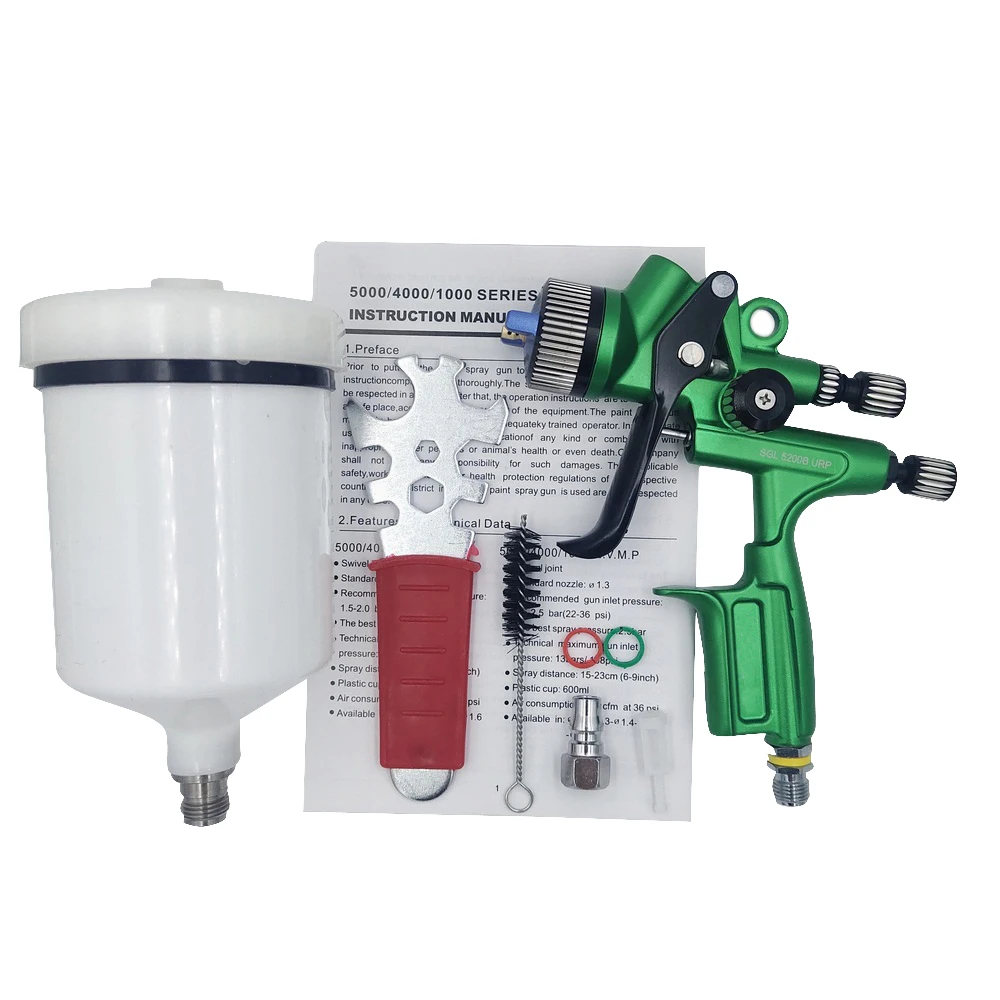 High Quality Spray Gun 600ml HVLP Painting Gun 1.3mm Nozzle Paint Gun Gravity Pneumatic Paint Sprayer Car Auto Repair Tool