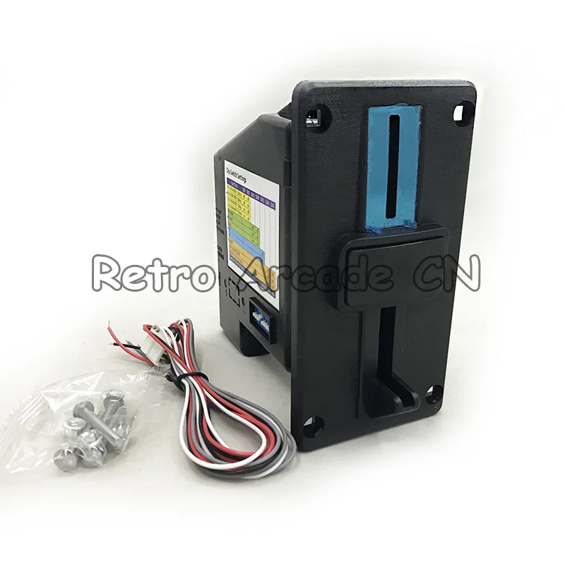 

CL LED Logo Multi Coin Acceptor Electronic Roll Down Coin Selector Mechanism Vending Machine Mech for Arcade Game cabinet