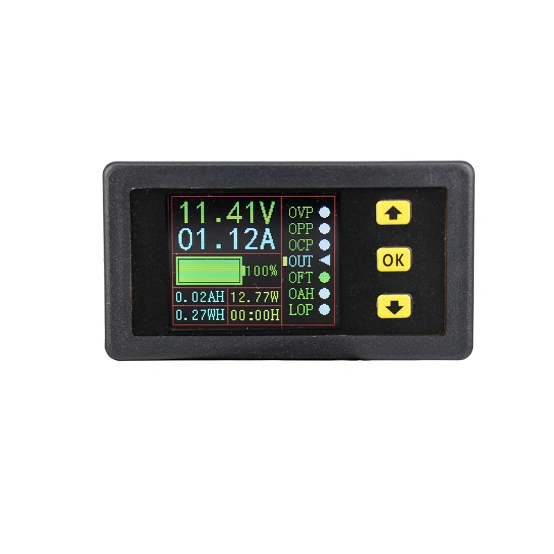 Woltomierz cyfrowy amperomierz DC90V20A Wattmeter napięcie prądu pojemność mocy miernik Tester energii pomiar ładowania i rozładowania