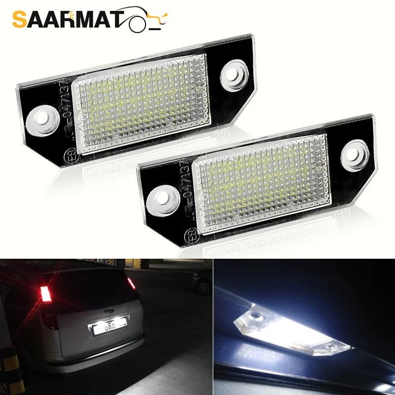 

2Pcs Car lamp Auto License Plate Lights For Ford Focus St 225 Mk2 C-Max Mk1 03-08 C-Max Led License Plate Light