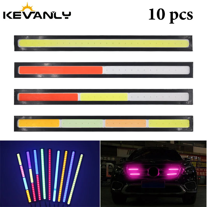 

10PCS 12V Car led Strip 17CM COB DRL LED Driving Daytime Running Lights Strip DRL CAR COB LED Waterproof Panel Car Working LighT