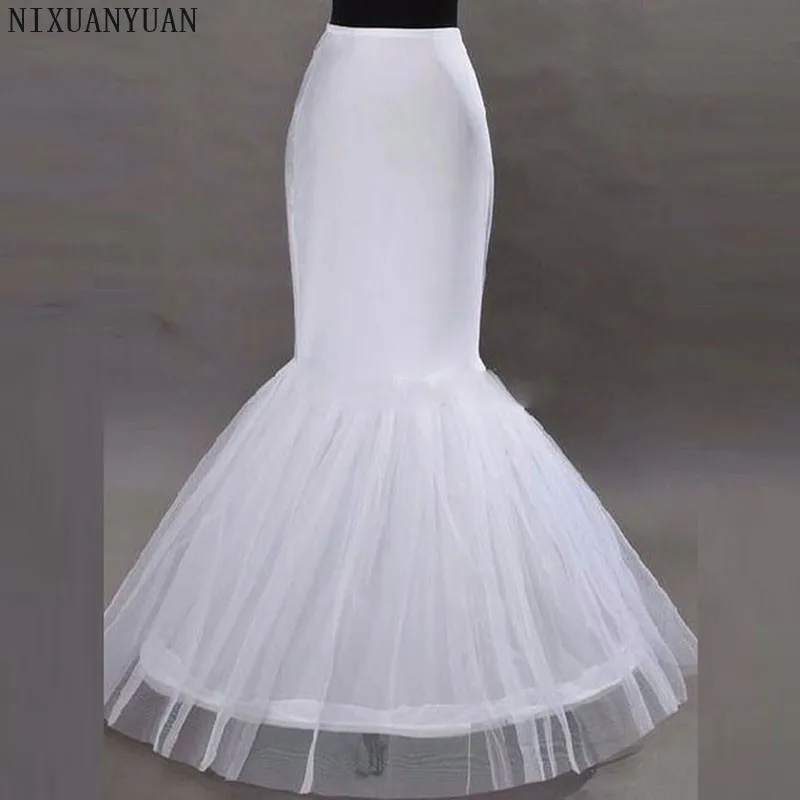 Nixuanyuan Hot Sale Mermaid Petticoat 1 Hoop Tulang Elastis Crinoline Terompet Hot Sale Pernikahan Aksesoris