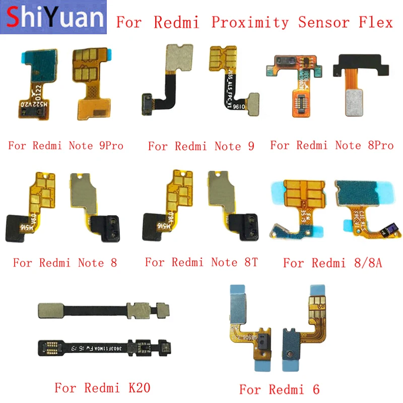 Sensor de proximidade de luz fita flexível para xiaomi redmi note 9 9pro 8 8t 10x k20 k30 redmi 8 7 6 9 9c sensor de proximidade flex