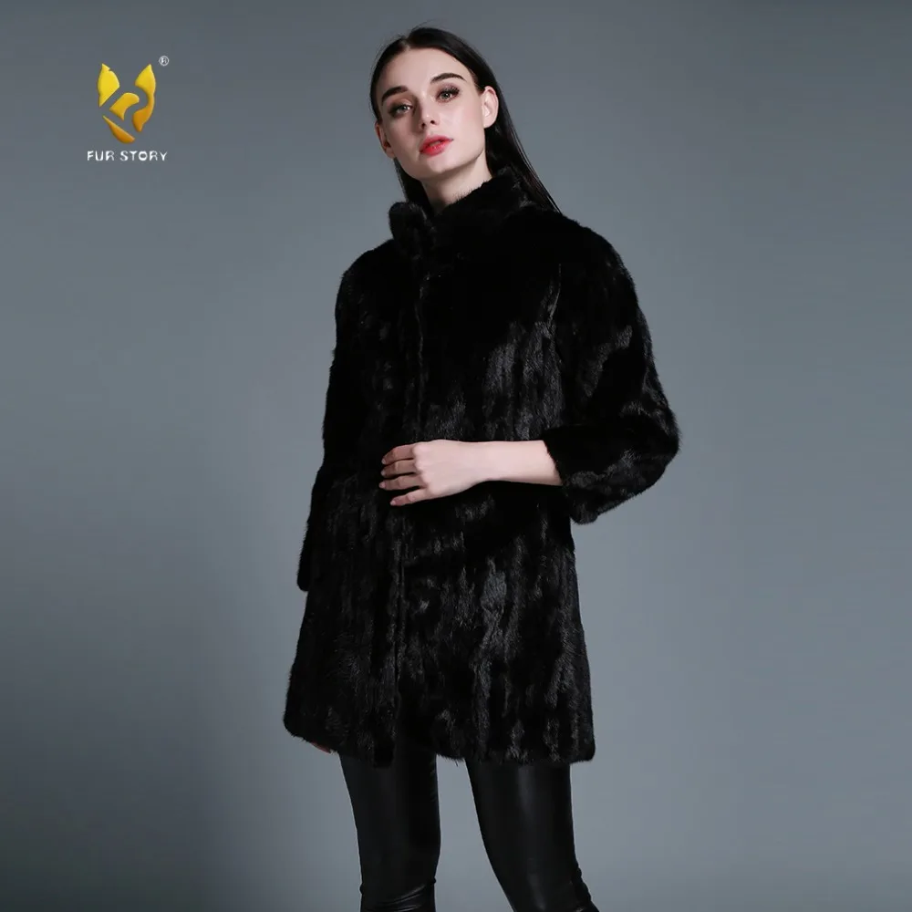 

Women's Coats Winter Genuine Mink Fur Coat Women Female Real Fur Women Warm Long Overcoat Fur Story FS15128